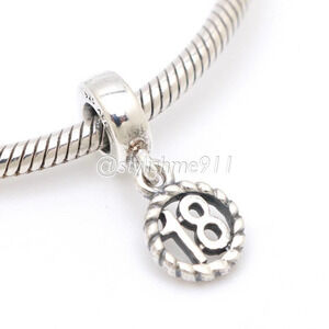 Authentic PANDORA Eighteen 18th Birthday Dangle